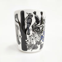 marimekko 未使用 Veljekset マグカップ ホワイト ブラック ユニセックス マリメッコ【中古】5-0401G♪#