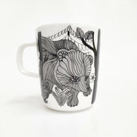 marimekko 未使用 Veljekset マグカップ ホワイト ブラック ユニセックス マリメッコ【中古】5-0401G♪#