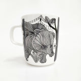 marimekko 未使用 Veljekset マグカップ ホワイト ブラック ユニセックス マリメッコ【中古】5-0401G♪#