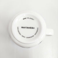 marimekko 未使用 Veljekset マグカップ ホワイト ブラック ユニセックス マリメッコ【中古】5-0401G♪#