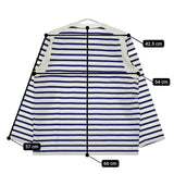BRU NA BOINNE NEW アルチザンボーダー5号 M 定価17600円 長袖Tシャツ カットソー ロンT ホワイト ブルー メンズ ブルーナボイン【中古】5-0405M♪