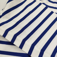 BRU NA BOINNE NEW アルチザンボーダー5号 M 定価17600円 長袖Tシャツ カットソー ロンT ホワイト ブルー メンズ ブルーナボイン【中古】5-0405M♪
