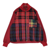 BRU NA BOINNE 新品 バルカンチェックジャンパー S 定価52800円 5522 ブルゾン レッド ネイビー レディース ブルーナボイン【中古】5-0912T♪