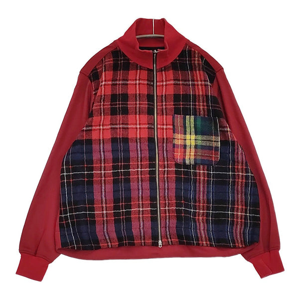 BRU NA BOINNE 新品 バルカンチェックジャンパー S 定価52800円 5522 ブルゾン レッド ネイビー レディース ブルーナボイン【中古】5-0912T♪
