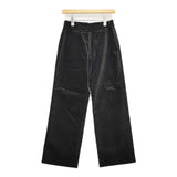 ironari 新品 シェルパンツ サイズ0 I-23262 定価25300円 ベルベット イージー パンツ ブラック レディース イロナリ【中古】5-0912T♪