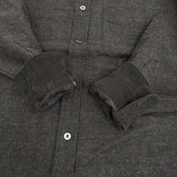 EEL 新品 ATELIER SHIRT サイズXS 定価24750円 E-24463 ウールコットン 長袖シャツ チャコールグレー レディース イール【中古】5-0912T♪
