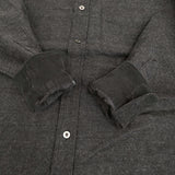 EEL 新品 ATELIER SHIRT サイズXS 定価24750円 E-24463 ウールコットン 長袖シャツ チャコールグレー レディース イール【中古】5-0912T♪