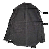EEL 新品 ATELIER SHIRT サイズXS 定価24750円 E-24463 ウールコットン 長袖シャツ チャコールグレー レディース イール【中古】5-0912T♪