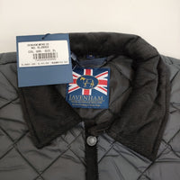 LAVENHAM 新品 DENHAM MENS 20 サイズXL 定価55000円 SLJ9003 キルティングジャケット ブラック メンズ ラベンハム【中古】5-0912T♪
