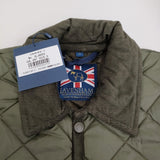LAVENHAM 新品 DENHAM MENS 20 サイズS 定価55000円 SLJ9003 キルティングジャケット カーキ メンズ ラベンハム【中古】5-0912T♪