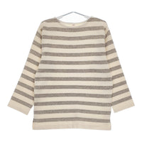 OUTIL 新品 TORICOT NAY OU-C008-1 サイズ0 定価30800円 ジャガードニット カットソー ベージュ グレー レディース ウティ【中古】5-0405M♪