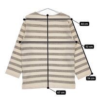 OUTIL 新品 TORICOT NAY OU-C008-1 サイズ0 定価30800円 ジャガードニット カットソー ベージュ グレー レディース ウティ【中古】5-0405M♪