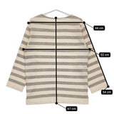 OUTIL 新品 TORICOT NAY OU-C008-1 サイズ0 定価30800円 ジャガードニット カットソー ベージュ グレー レディース ウティ【中古】5-0405M♪