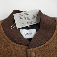CIOTA 新品 Stadium Jumper サイズ4 定価69300円 BZLM-117 スタジャン ブラウン メンズ シオタ【中古】5-0912A♪