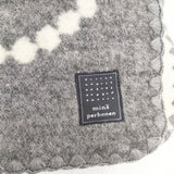 mina perhonen 未使用品 tambourine 大判 za7542 毛布 ウール ブランケット グレー ホワイト レディース ミナペルホネン【中古】5-1021T◎