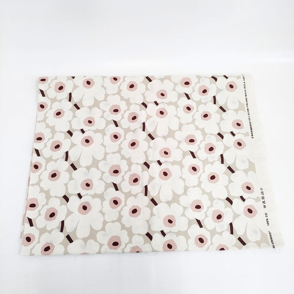 marimekko 未使用品 MINI UNIKKO ウニッコ 460×140 コットン 生地 ベージュ ピンク レディース マリメッコ【中古】5-0825G◎