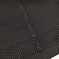 tumugu ランダムリブニットカーディガン TK21302 コットン カーディガン ブラック レディース ツムグ【中古】5-0915M∞