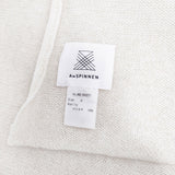 ANSPINNEN スーパーファインカシミヤ ハンドフレームドストール 定価27500円 無地 マフラー ストール オフホワイト レディース スピネン【中古】5-1021T◎