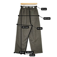 Midi-umi ワイドイージーパンツ ポリエステル パンツ ブラウン レディース ミディウミ【中古】5-0913T∞