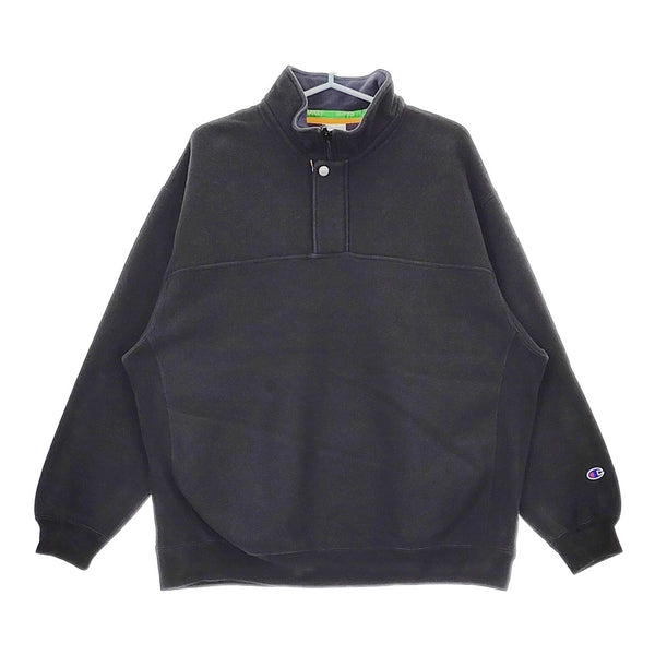 Champion/JS by SUPER MARKET別注 リバースウィーブ ハーフジップ 裏起毛 スウェット ブラック メンズ チャンピオン/ジャーナル【中古】5-0422T♪