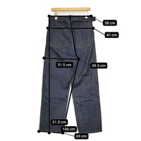t.yamai paris ベルト付き ジーンズ デニムパンツ ネイビー レディース ティ ヤマイ パリ【中古】5-0915M∞