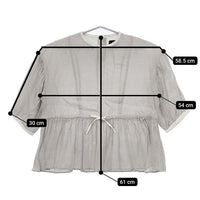 オオカミとフクロウ オオカミと木漏れ日の小道 定価16280円 portom24037 ブラウス シャツ 24SS グレー レディース オオカミとフクロウ【中古】5-0604S∞