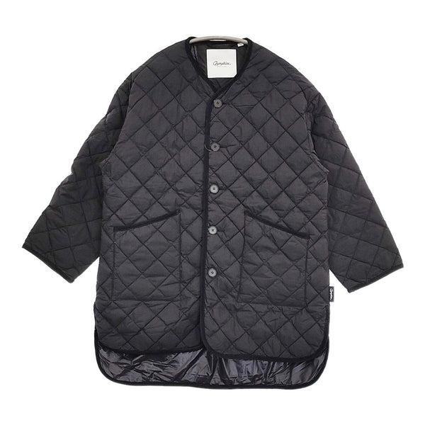 GYMPHLEX キルトダウンノーカラーコート キルティング 定39600円 GY-A0056NYM ブルゾン 24AW ブラック レディース ジムフレックス【中古】5-0905T♪