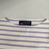 SAINT JAMES/green label relaxing ウエッソン バスクシャツ ボーダー 長袖Ｔシャツ カットソー ロンＴ ホワイト ラベンダー レディース セントジェームス/グリーンレーベルリラクシング【中古】5-0915M∞