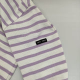 SAINT JAMES/green label relaxing ウエッソン バスクシャツ ボーダー 長袖Ｔシャツ カットソー ロンＴ ホワイト ラベンダー レディース セントジェームス/グリーンレーベルリラクシング【中古】5-0915M∞