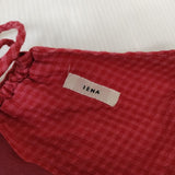 IENA サッカーギンガムデザインワンピース 定価20900円 半袖 ワンピース 21SS レッド ピンク レディース イエナ【中古】5-0616S∞