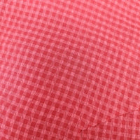IENA サッカーギンガムデザインワンピース 定価20900円 半袖 ワンピース 21SS レッド ピンク レディース イエナ【中古】5-0616S∞