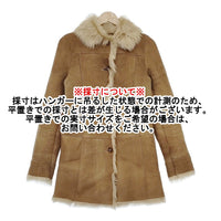 Deuxieme Classe ムートン 羊革 ファー サイズ36 コート ブラウン ベージュ レディース ドゥーズィエムクラス【中古】5-1007A◆