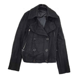 HYSTERICS 3AJ-3141 ウール メルトン サイズS ライダースジャケット ブラック レディース ヒステリックス【中古】5-1111T△