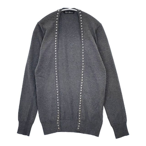 HYSTERIC GLAMOUR スタッズカーディガン 定価28600円 コットン カーディガン グレー レディース ヒステリックグラマー【中古】5-0915M∞