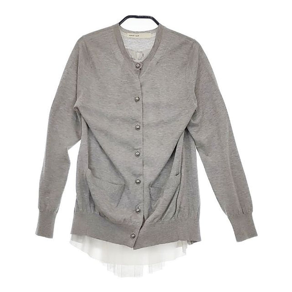 sacai luck バックギャザー 切替 カーディガン グレー レディース サカイ ラック【中古】5-0601M∞