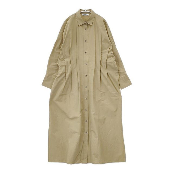 sacra コットンロングシャツワンピース 123111041 ワンピース ベージュ レディース サクラ【中古】5-0915M∞