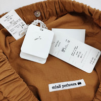 mina perhonen niitty キッズサイズ160/14Y 定価27500円 ads4139pd イージー パンツ 25SS ブラウン レディース ミナペルホネン【中古】5-0401M♪