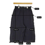 ゴーシュ 刺し子ジャガード ハーフパンツ 定価30800円 G241-P009 サイズ2 コットンリネン 24SS ブラック レディース ゴーシュ【中古】5-0401S♪