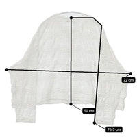 mizuiro-ind シアーパターンニッティングショートカーディガン 定価12900円 3-210023 カーディガン ホワイト レディース ミズイロインド【中古】5-0915M∞