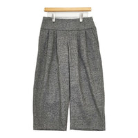 mizuiro-ind ツイード クロップドパンツ ウール ワイド パンツ グレー レディース ミズイロインド【中古】5-0913T∞