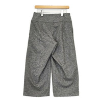 mizuiro-ind ツイード クロップドパンツ ウール ワイド パンツ グレー レディース ミズイロインド【中古】5-0913T∞