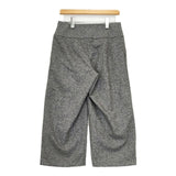 mizuiro-ind ツイード クロップドパンツ ウール ワイド パンツ グレー レディース ミズイロインド【中古】5-0913T∞