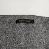 mizuiro-ind ツイード クロップドパンツ ウール ワイド パンツ グレー レディース ミズイロインド【中古】5-0913T∞