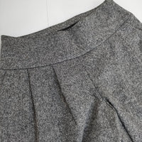 mizuiro-ind ツイード クロップドパンツ ウール ワイド パンツ グレー レディース ミズイロインド【中古】5-0913T∞