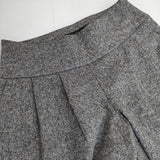 mizuiro-ind ツイード クロップドパンツ ウール ワイド パンツ グレー レディース ミズイロインド【中古】5-0913T∞