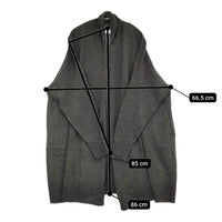 MARMARMAR drape long CD 定価16830円 ニット ロング カーディガン 24AW チャコールグレー レディース マーマーマー【中古】5-0905T♪