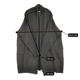 MARMARMAR drape long CD 定価16830円 ニット ロング カーディガン 24AW チャコールグレー レディース マーマーマー【中古】5-0905T♪