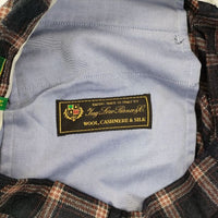 TOMORROWLAND/Loro Piana センタープレススラックス チェック ウールカシミヤシルク パンツ ネイビー レディース トゥモローランド/ロロピアーナ【中古】5-0913T∞
