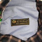 TOMORROWLAND/Loro Piana センタープレススラックス チェック ウールカシミヤシルク パンツ ネイビー レディース トゥモローランド/ロロピアーナ【中古】5-0913T∞