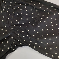 SHIPS ドット柄 シャーリングバックタイワンピース 314-55-0535 ドレス ワンピース ブラック レディース シップス【中古】5-0915M∞